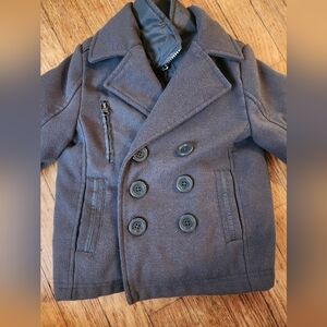 London Fog Charcoal Jacket with Ribbed Collar 3T